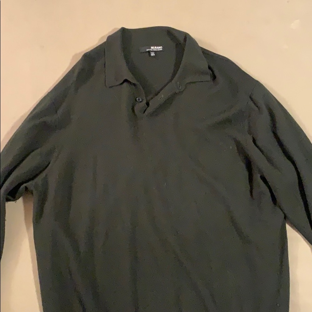 Dark green long sleeve polo